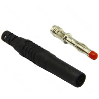 Разъем банан под крокодил 32А черный\AMASS